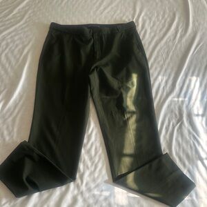 Zara Women's Dark Green Cropped Pants